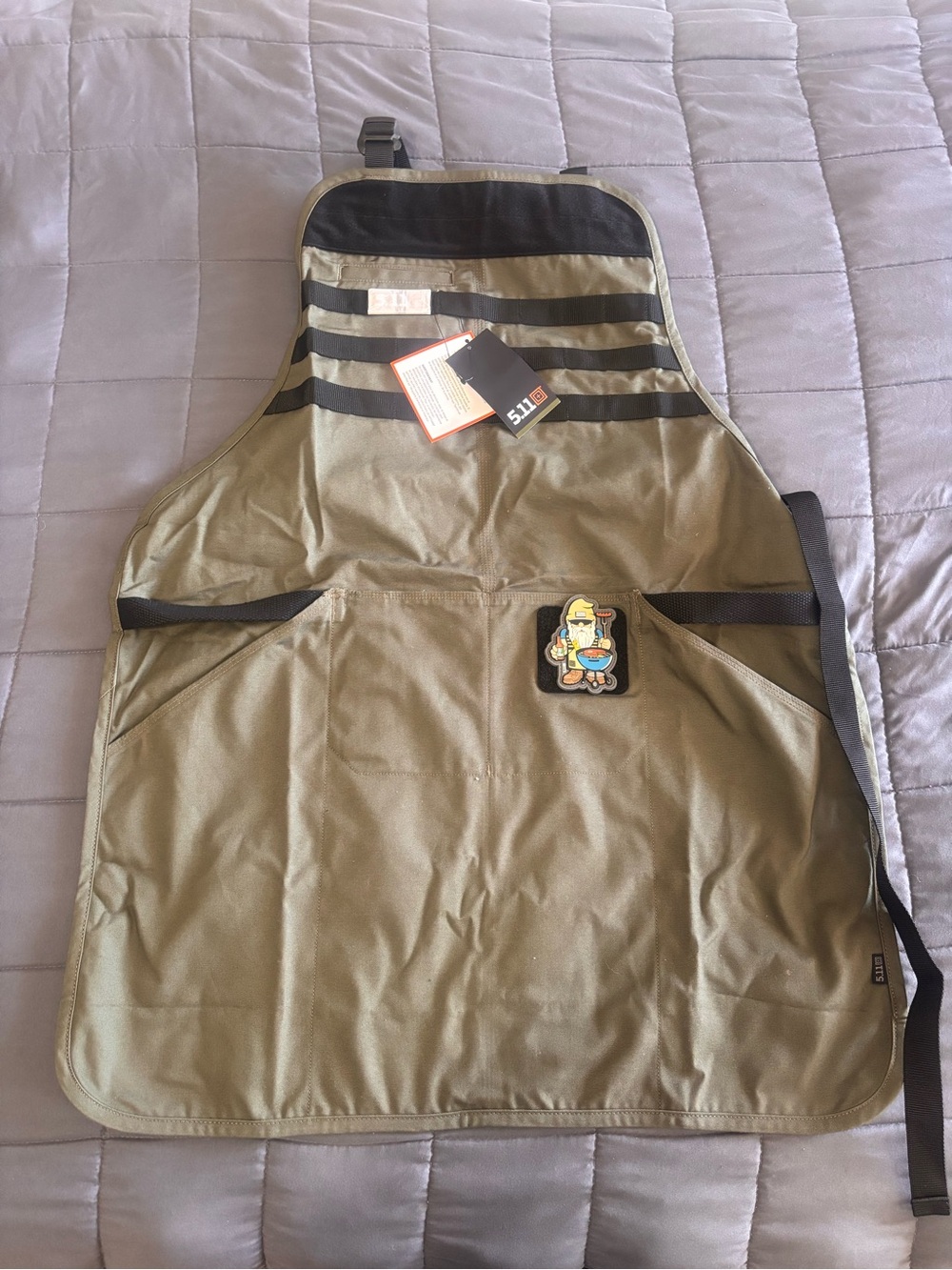 5.11 Tactical Mens Olive Green Utility Apron with Patches